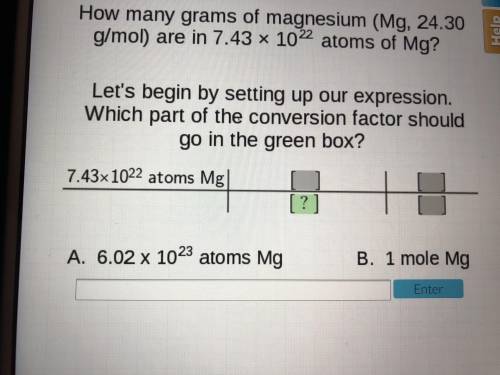 PLZ HELP. How many grams of magnesium(Mg, 24.30 g/mol) are in 7.43×10^22 atoms Mg?