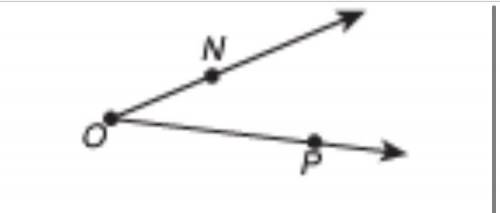Select the ONLY incorrect way the angle can be named  A. NOP B. PN C. O D. PON
