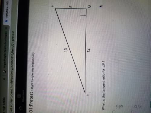 What is the tangent ratio for