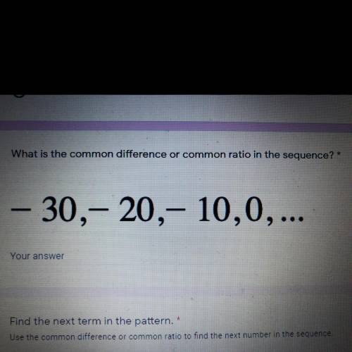 What is the common differences or common ratio in the sequence