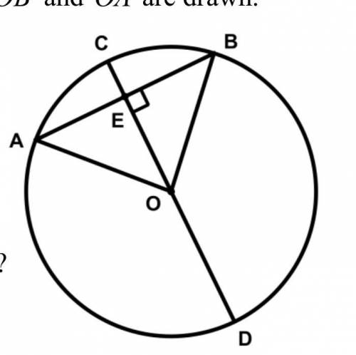 If the diameter of circle O is 20 and CE=4, then determine the length of AB. Show how you arrived at