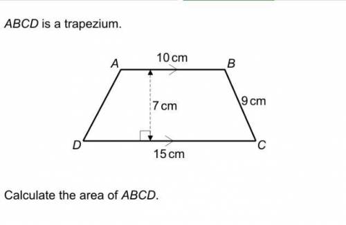 ABCD is a trapezium calculate the area of ABCD