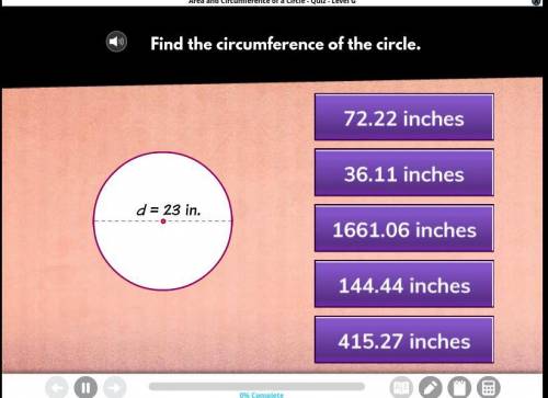 Find the curcumference of the circle.