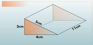 Which expression can be used to find the surface area of the following triangular prism? A. 6+6+33+4