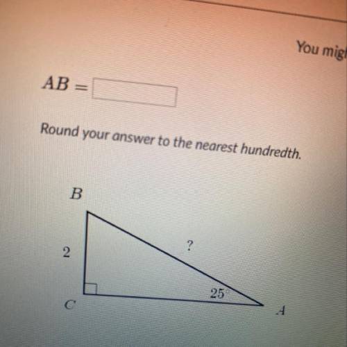 AB= Round your answer to the nearest hundredth. pleaseee