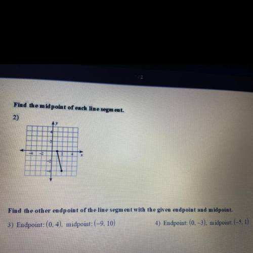 I need help in number 2) , 4) and 3) please!