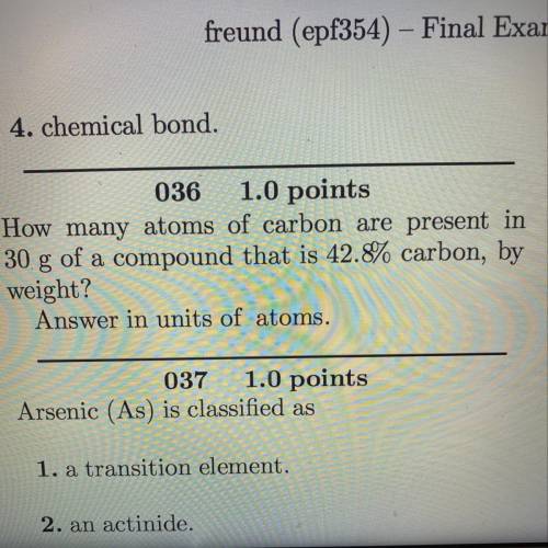 How many atoms of carbon are present in 30 g of a compound that is 42.8% carbon by weight? answer in