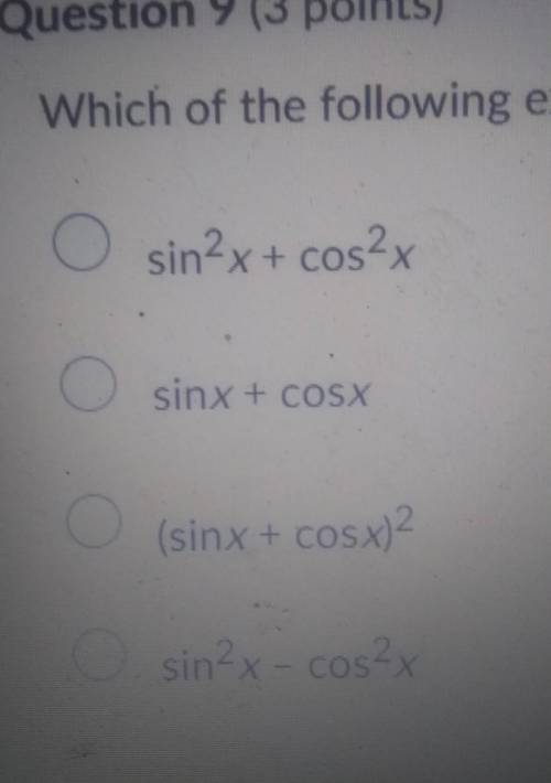 Which of the following expressions has a value of 1?