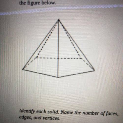 Find the number of vertices faces and edges for this figure
