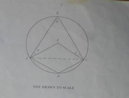 The diagram above showscircle ABCDwith Centre E Quadrilateral EADC is a rhombus.<BAE =<ECB=n