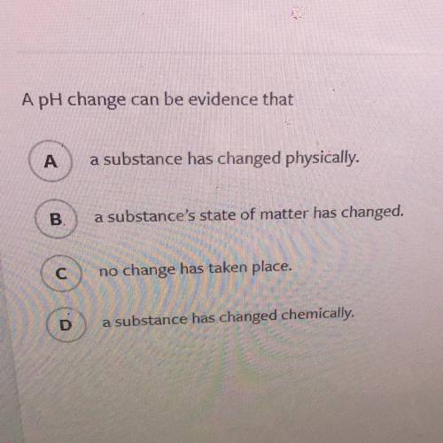 A pH change can be evidence thatcjc