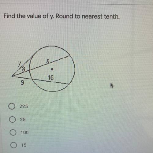 Find the value of y. Round to nearest tenth.