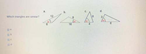 Which triangles are similar