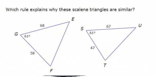 Geometry help please! Which rule explains why these triangles are scalene in both of these problems