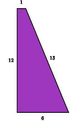 Find the area of the shape shown below.