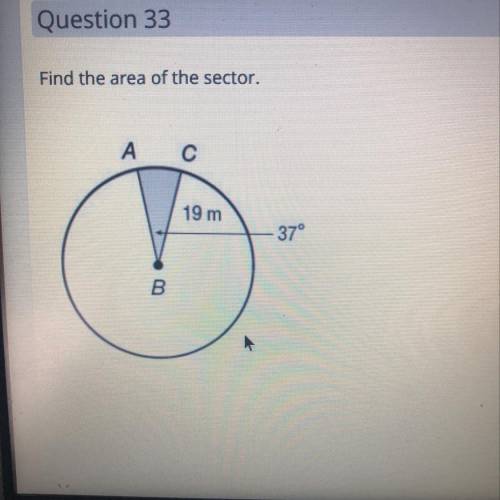 Find the area of the sector.