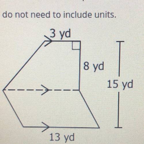 Find the area of the composite You do not need to include units.