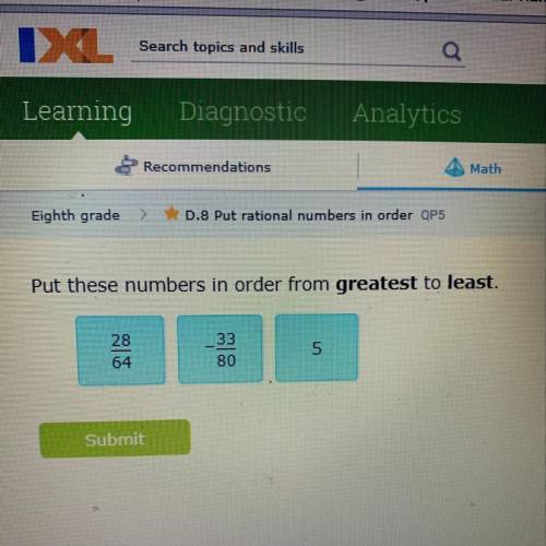 Put rational numbers in order