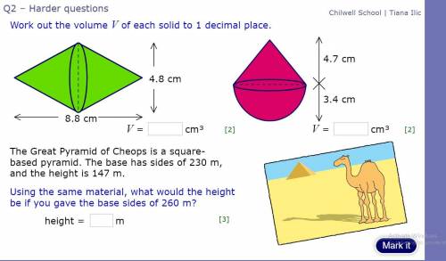 Can anyone answer any of these volume of 3D shape questions? 25 points reward and brainliest answer