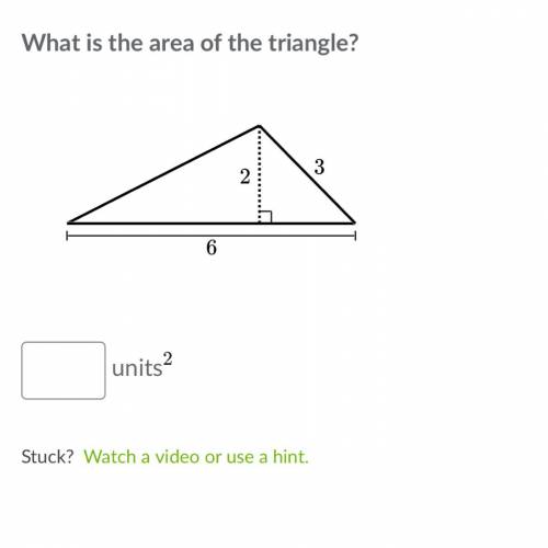 What’s the area of the triangle ??