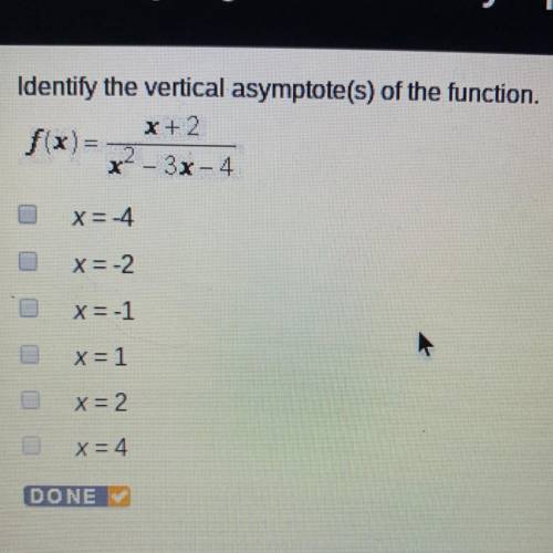 Find the vertical asymptote(s) of the function