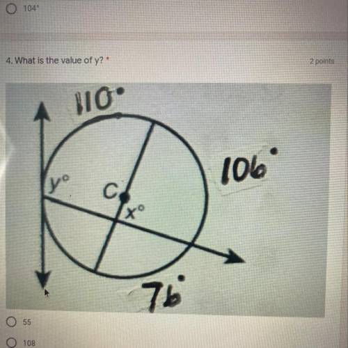 What is the value of y?