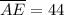 \overline{AE}=44