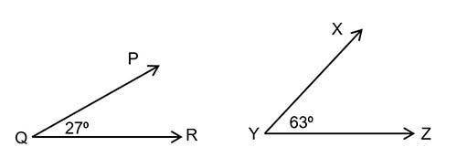 Identify the pair of angles shown in the figure.