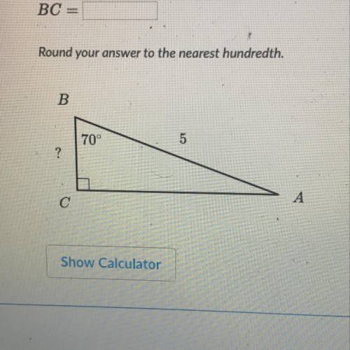 BC= 
Round your answer to the nearest hundredth