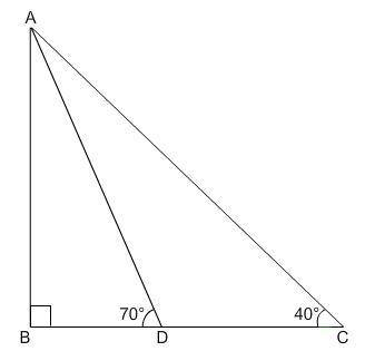 Select the correct answer from the drop-down menu. In the figure, if CD = 15 cm, then BC ≈ cm.

A)