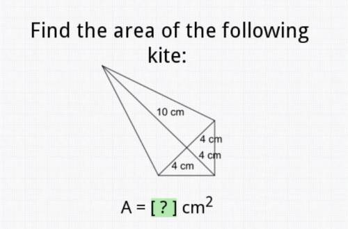 Area of the following kite?
