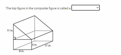 The top figure in the composite figure is called a . And What is the volume?