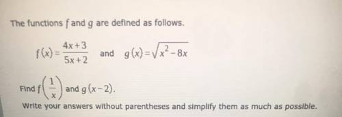 College Algebra functions?