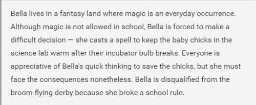 In part of the story, Bella is named captain of the broom-flying team.Which statement best explains