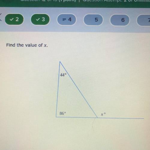 Find the value of x. 
please help