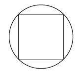 The area of the square is 25 square feet. Question To the nearest tenth, what is the diameter of th