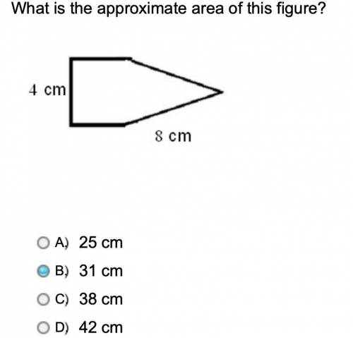 What is the area of this shape? a) b) c) d)