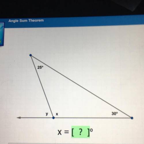 25°
y
30°
X = [ ? 1°
Enter