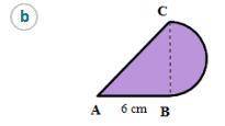 Find the area and the perimeter of the shaded regions below. Give your answer as a completely simpl