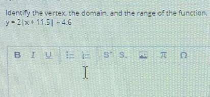 What is the vertex, domain and the range? PLEASE HELP I’m really stuck!