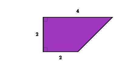 Find the area of the shape shown below.