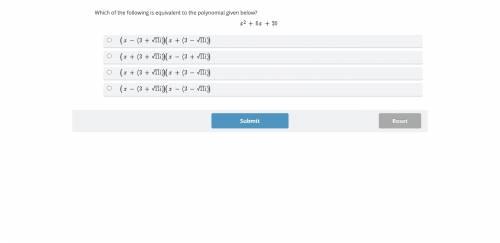 Which of the following is equivalent to the polynomial given below?