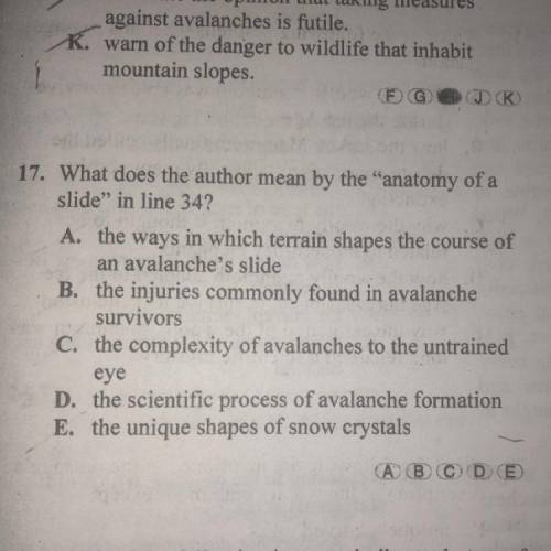 17. What does the author mean by the “anatomy of a

slide in line 34? 
SHSAT Kaplan
Page 235
Ques
