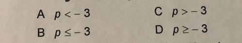 Which inequality is shown on the number line below? ( the answers are in one image and the number l