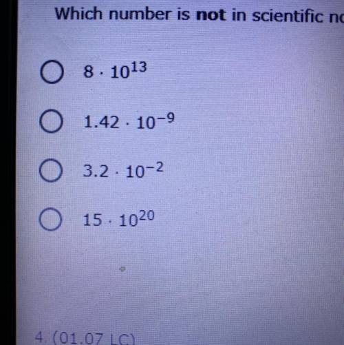 Which number is not written in scientific notation