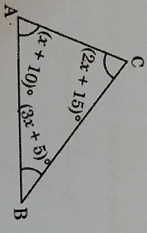 Find the angle measure x in the figure