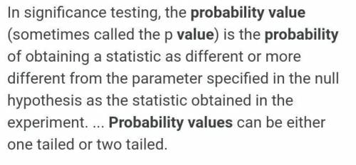 What is vale of probability​