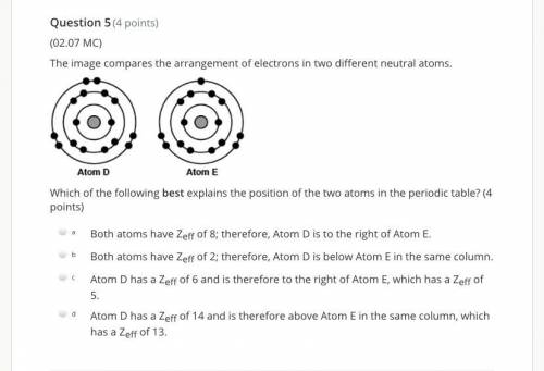 The image compares the arrangement of electrons in two different neutral atoms.

A shaded sphere i