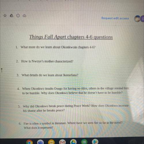 Things fall apart chapters 4-6 questions