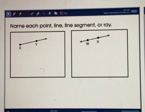 Name each point , line segment , or ray